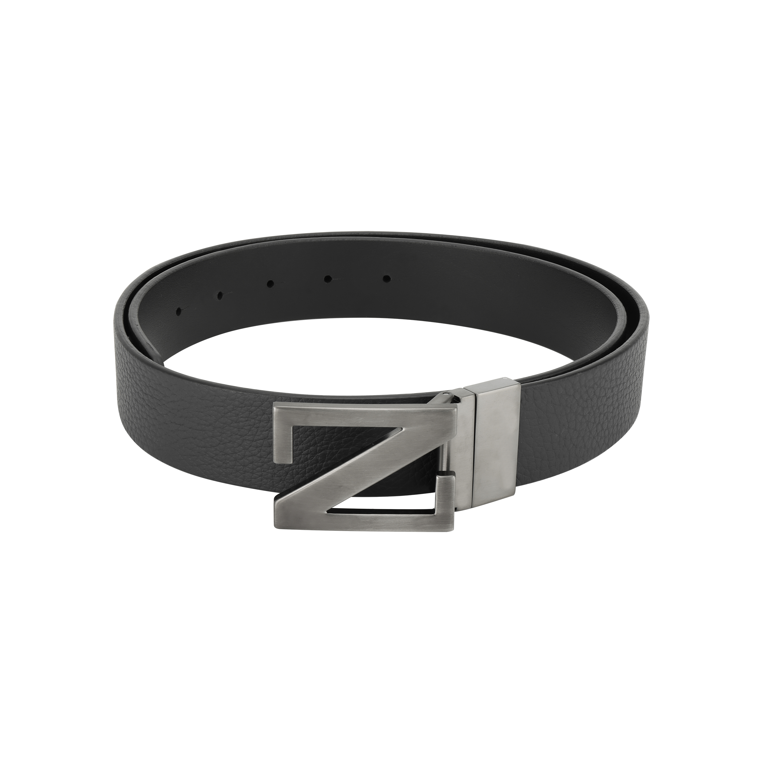 Shop Zegna Ikat Pinggang Kulit Reversible Gesper Halus Navy/Hitam Lebar 3.5cm LHBOV B027UZ MNO