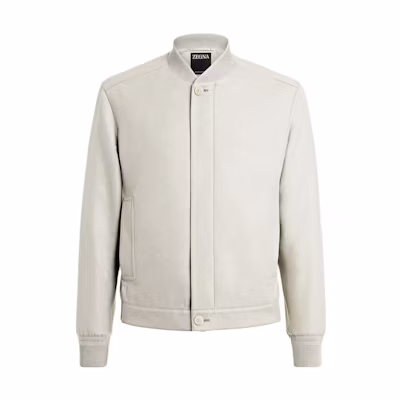 Zegna Single-Breasted Casual Jacket White. UCT46A6-C119-990