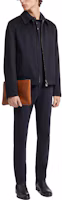 Purchase Zegna 修身長袖純色POLO衫 藏藍色 E8J00-132-B98
