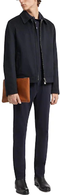 Zegna Slim Fit Long Sleeve Solid Polo Shirt Navy Blue. E8J00-132-B98 Purchase Zegna Slim Fit Long Sleeve Solid Polo Shirt Navy Blue. E8J00-132-B98