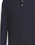 Sizing Zegna Slim Fit Long Sleeve Solid Polo Shirt Navy Blue. E8J00-132-B98