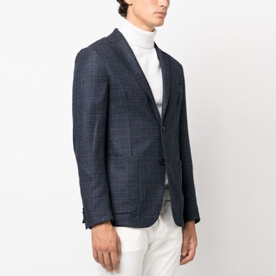 Zegna 修身長袖粗花呢西裝外套 - 深藍色 65471-5A61DN-MG0 Purchase Zegna 修身長袖粗花呢西裝外套 - 深藍色 65471-5A61DN-MG0