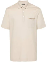 Zegna Slim Fit Solid Beige Short Sleeve Polo Shirt UD392A7-D752-N03 Zegna Slim Fit Solid Beige Short Sleeve Polo Shirt UD392A7-D752-N03