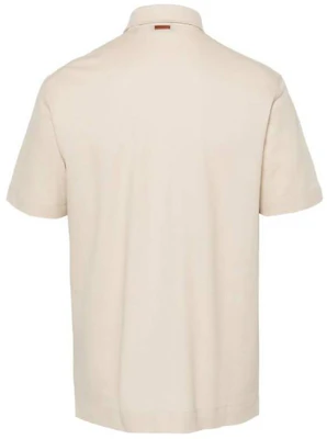 Zegna Slim Fit Solid Beige Short Sleeve Polo Shirt UD392A7-D752-N03 Lookbook Zegna Slim Fit Solid Beige Short Sleeve Polo Shirt UD392A7-D752-N03