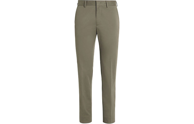 Order Zegna 細版合身純棕色休閒長褲 U8I03T-R14-800