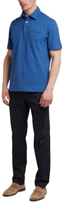 Zegna Slim Fit Baju Polo Warna Solid Biru. UD392A-7D752-A07 Shop Zegna Slim Fit Baju Polo Warna Solid Biru. UD392A-7D752-A07