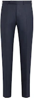 Zegna Slim Fit Solid Color Zip Casual Pants Dark Blue S30F26-75TB12 Zegna Slim Fit Solid Color Zip Casual Pants Dark Blue S30F26-75TB12