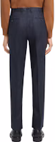 Shop Zegna 修身款純色拉鍊休閒長褲 深藍色 S30F26-75TB12