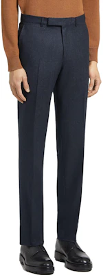 Zegna Slim Fit Solid Color Zip Casual Pants Dark Blue S30F26-75TB12 Purchase Zegna Slim Fit Solid Color Zip Casual Pants Dark Blue S30F26-75TB12