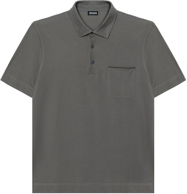 Zegna Slim Fit Polo Lengan Pendek Kelabu-Coklat Lelaki. UD392A7-D752-N07 Buy Zegna Slim Fit Polo Lengan Pendek Kelabu-Coklat Lelaki. UD392A7-D752-N07