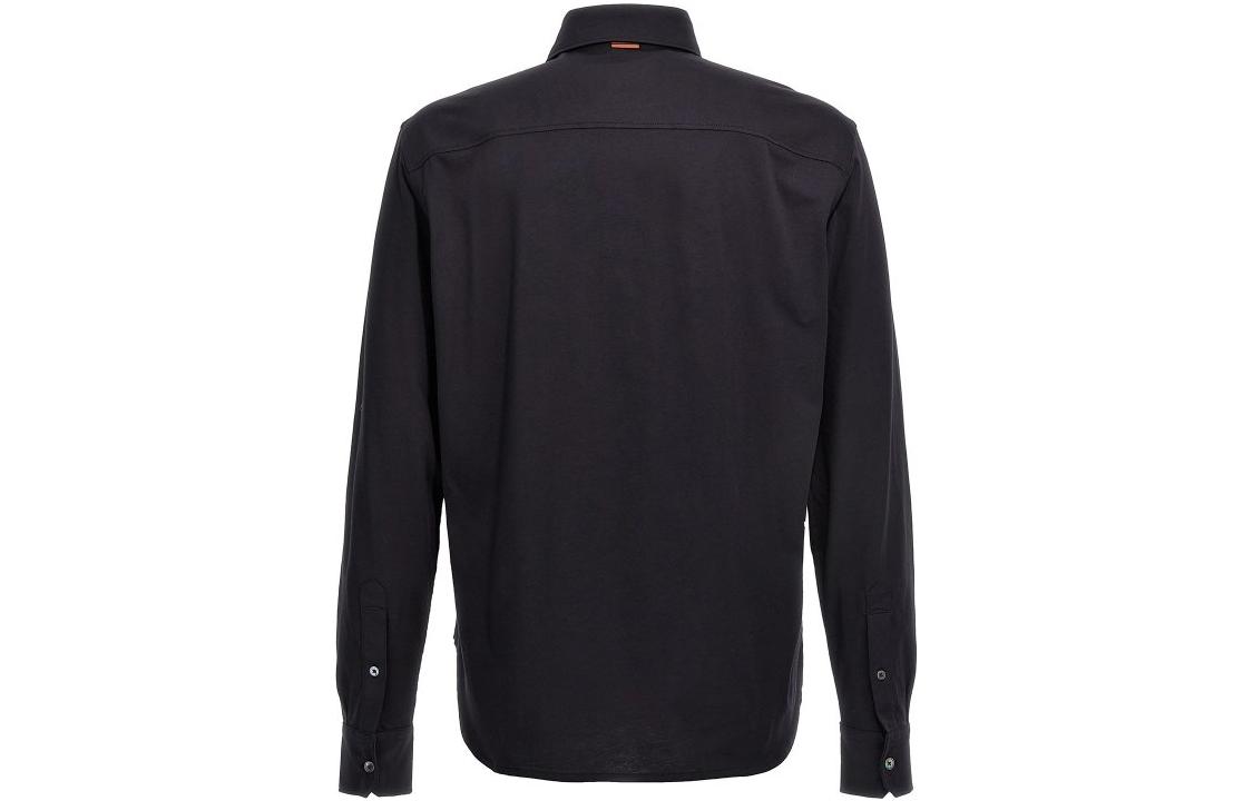 Lookbook Camisa Azul Sólida de Manga Larga con Botones Zegna UC360A6-C766-B09