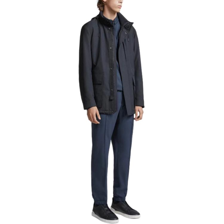 Purchase Chaqueta Azul Casual de Manga Larga con Capucha Desmontable Zegna. UBT21-A5B35-3531