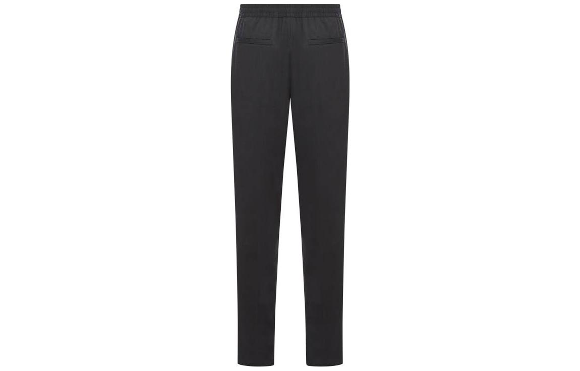 Lookbook 제냐 솔리드 컬러 신축성 허리 롱 캐주얼 바지. 6ZF063-A673G-CC2