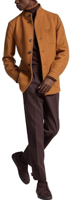 Zegna 素色長袖外套 葉棕色 650C7-5A61DH-ZQ0 Lookbook Zegna 素色長袖外套 葉棕色 650C7-5A61DH-ZQ0