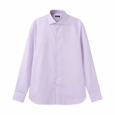 Zegna Solid Color Long Sleeve Shirt Pink White 601623A6-9MS0BA