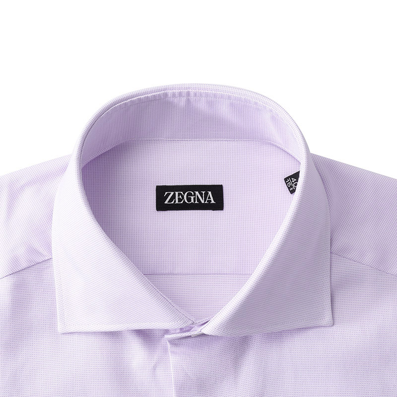 Sizing Zegna 純色長袖襯衫 粉白色 601623A6-9MS0BA