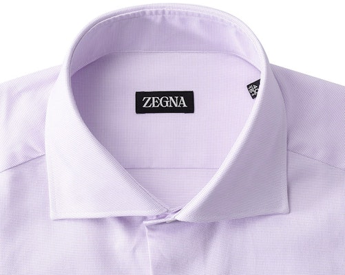 Zegna 純色長袖襯衫 粉白色 601623A6-9MS0BA Sizing Zegna 純色長袖襯衫 粉白色 601623A6-9MS0BA