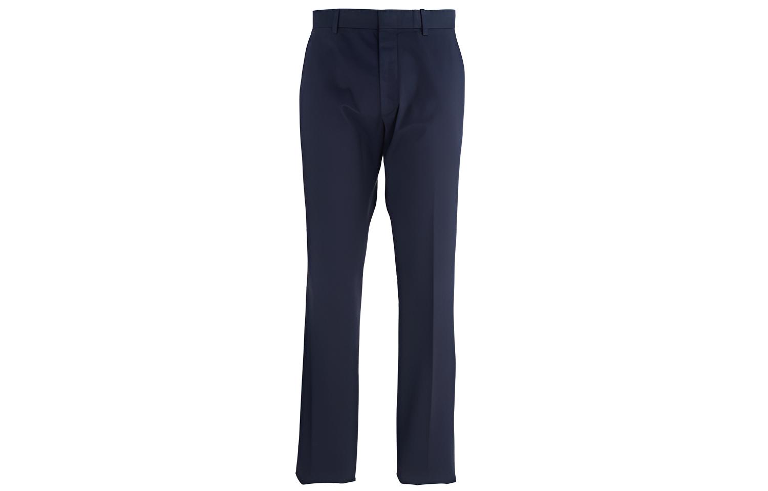 Zegna  Solid Mid-Rise Cotton Casual Pants Dark Blue UAI17TR00852
