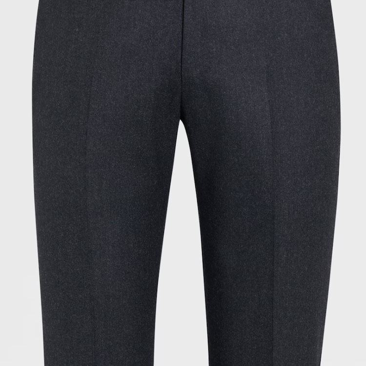 Sizing Zegna 深灰色中腰直筒休閒褲 S30F01-75TB12