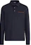 Buy Zegna Solid Navy Long Sleeve Polo Shirt with Chest Pocket. UE392A8-E757-B09