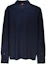 Lookbook Zegna Solid Navy Long Sleeve Polo Shirt with Chest Pocket. UE392A8-E757-B09