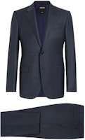 Zegna Solid Single-Breasted Blazer Suit with Flap Pockets. C22623-221225 Zegna Solid Single-Breasted Blazer Suit with Flap Pockets. C22623-221225