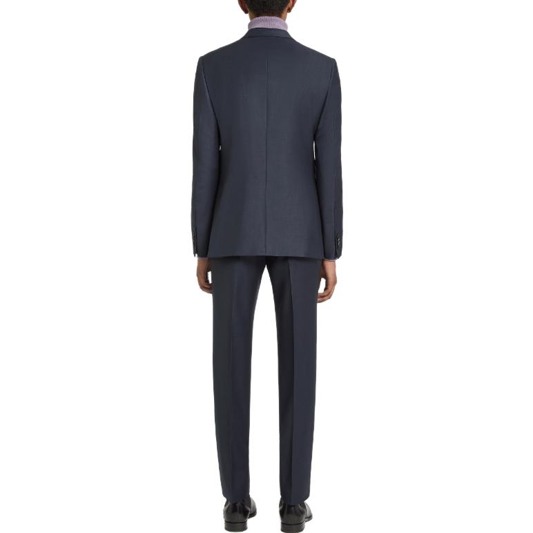 Shop 杰尼亚 纯色单排扣翻盖口袋西装外套。 C22623-221225