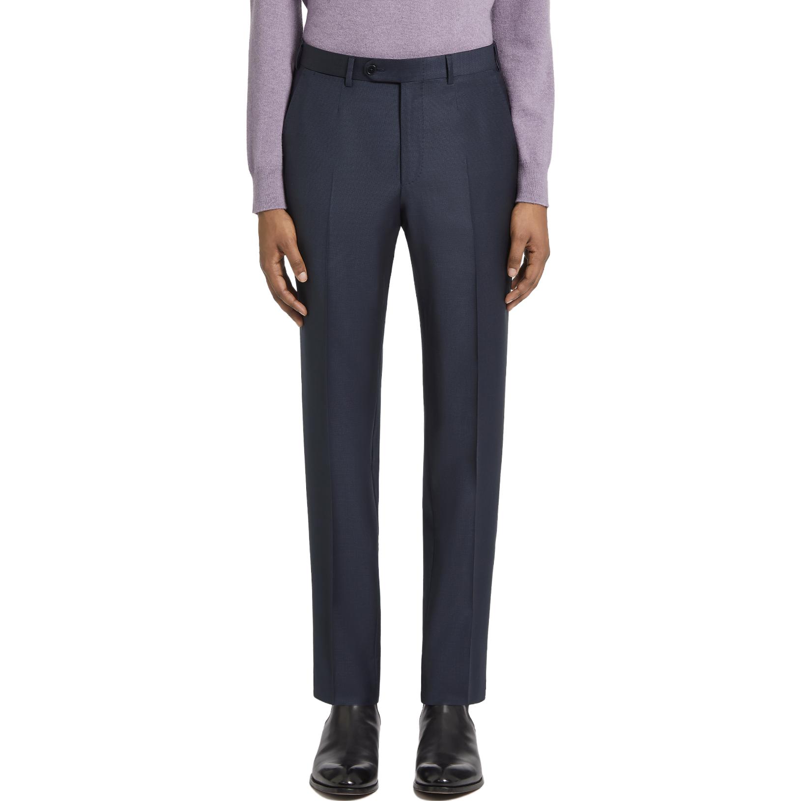 Details for 杰尼亚 纯色单排扣翻盖口袋西装外套。 C22623-221225