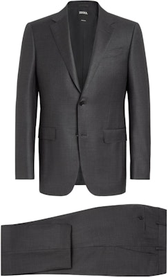 杰尼亚 纯色单排扣翻盖口袋西装外套。 C22623-221225 Sizing 杰尼亚 纯色单排扣翻盖口袋西装外套。 C22623-221225