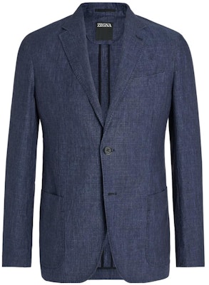 Zegna 深藍色簡約單排扣休閒西裝外套 UBC40A5-SLF-100 Buy Zegna 深藍色簡約單排扣休閒西裝外套 UBC40A5-SLF-100