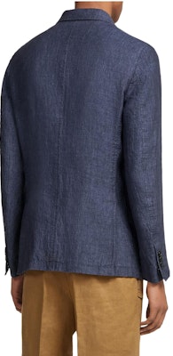 Zegna 深藍色簡約單排扣休閒西裝外套 UBC40A5-SLF-100 Shop Zegna 深藍色簡約單排扣休閒西裝外套 UBC40A5-SLF-100