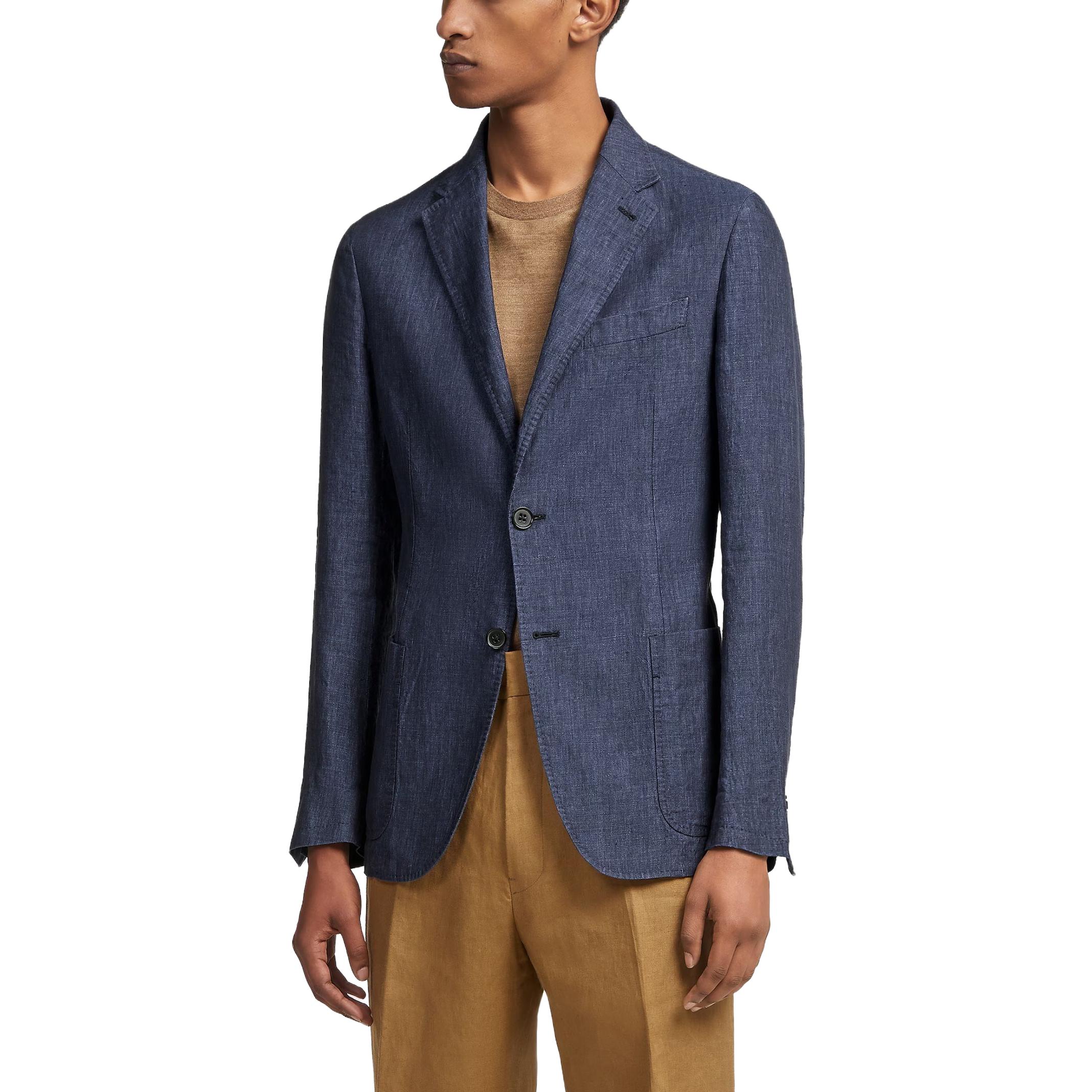 Purchase Zegna 深藍色簡約單排扣休閒西裝外套 UBC40A5-SLF-100