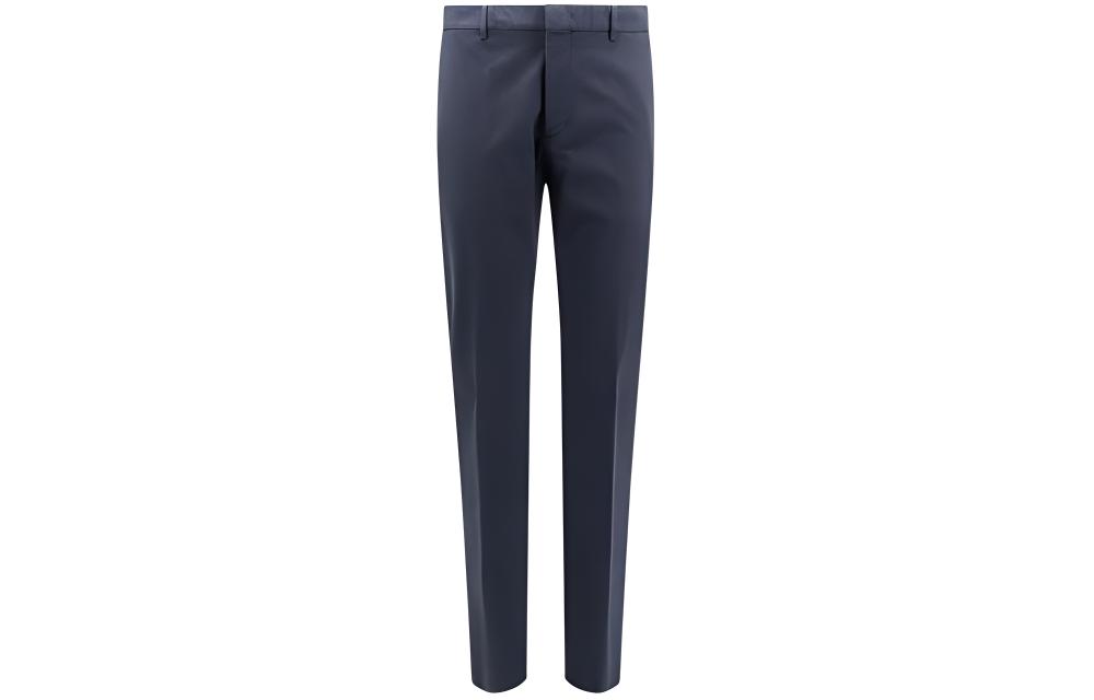 Zegna  Solid Tapered Stretch Pleated Pants Dark Blue. UDI17-A7TR00-B09