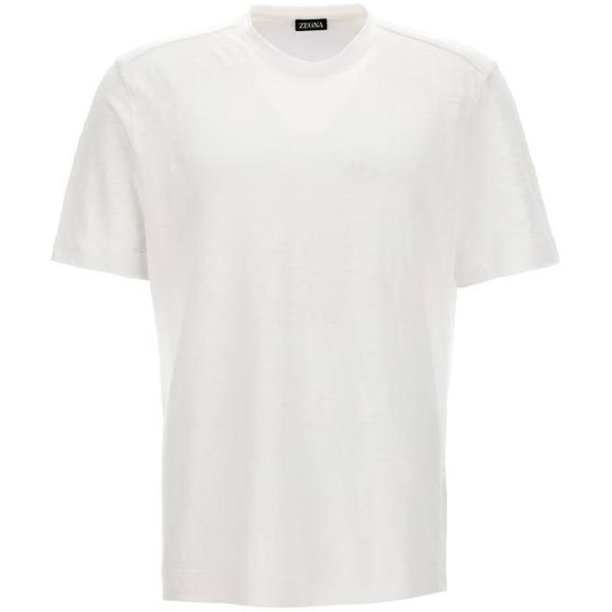 Zegna  Solid White Crew Neck Short Sleeve T-Shirt UD376-A7D783-N01