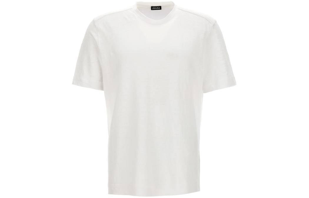 Order Zegna 純白短袖圓領T恤 UD376-A7D783-N01