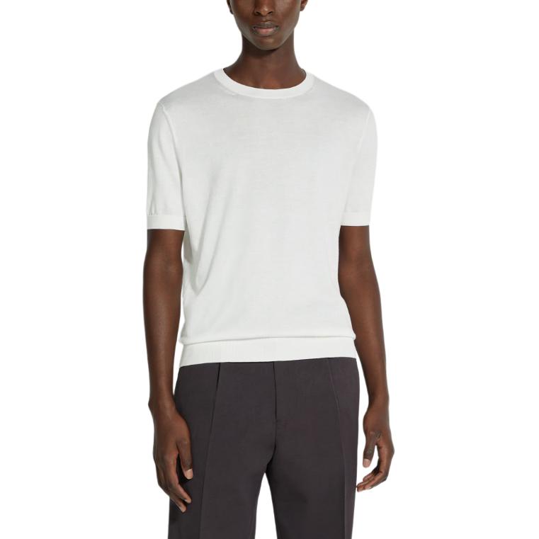 Lookbook Zegna 純白修身圓領短袖T恤 E8C90A7-C10-N01