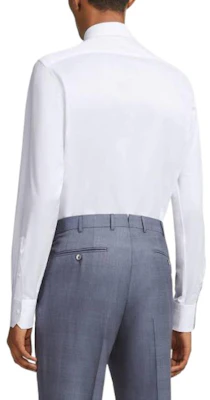 Zegna Solid White Long Sleeve Button-Down Shirt. CT1500-9MS0MT Lookbook Zegna Solid White Long Sleeve Button-Down Shirt. CT1500-9MS0MT