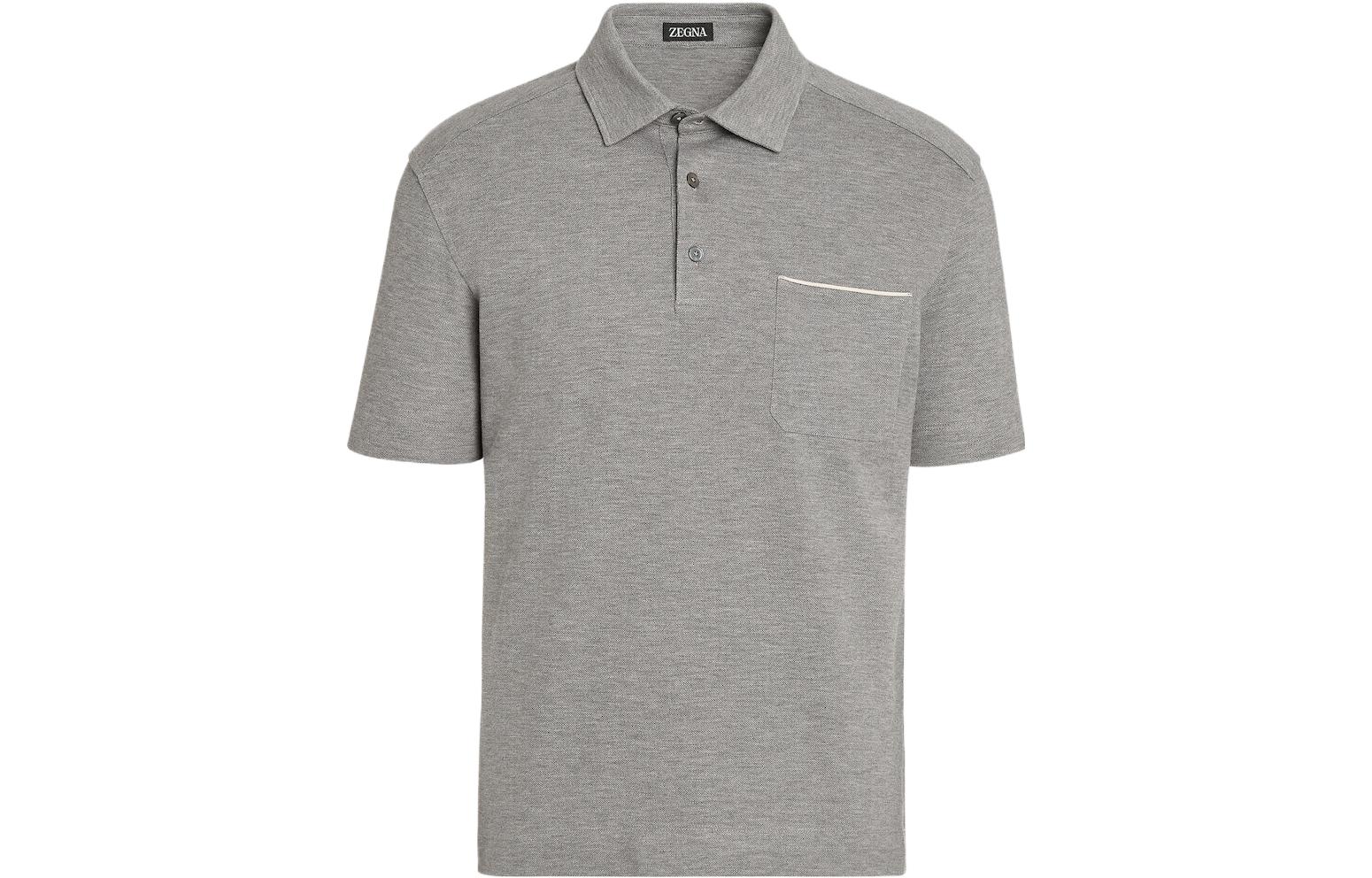 Zegna  Straight-Cut Solid Short Sleeve Polo Shirt. UA392-A752-K95