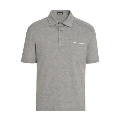 Zegna Straight-Cut Solid Short Sleeve Polo Shirt. UA392-A752-K95