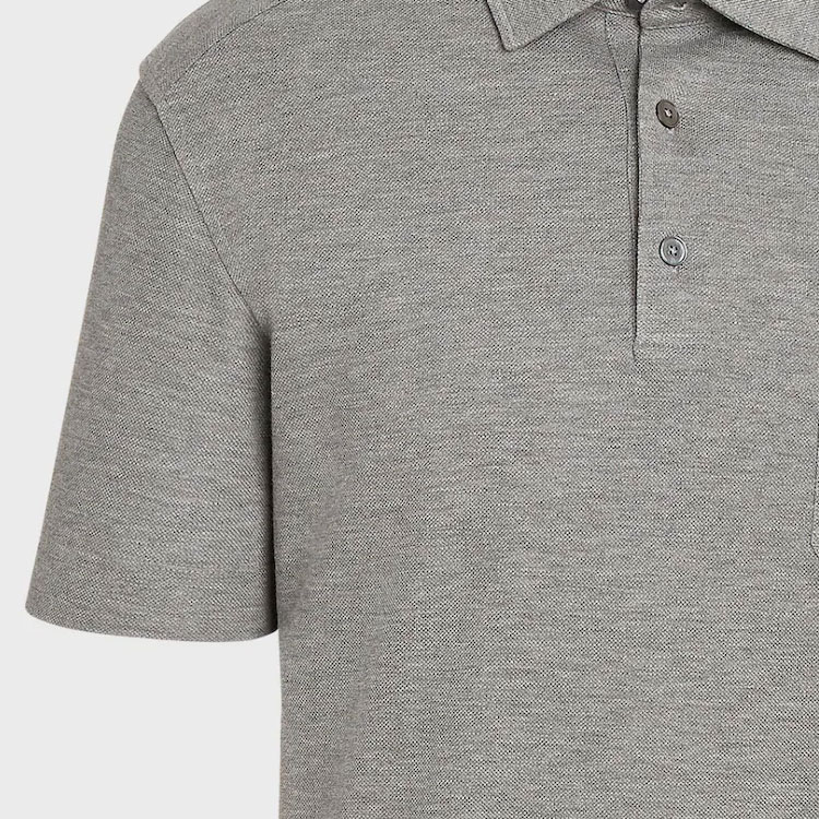 Sizing Zegna Baju Polo Lengan Pendek Potongan Lurus. UA392-A752-K95