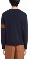 Purchase Zegna 條紋圓領長袖針織毛衣 海軍藍 E8M91-110-B09