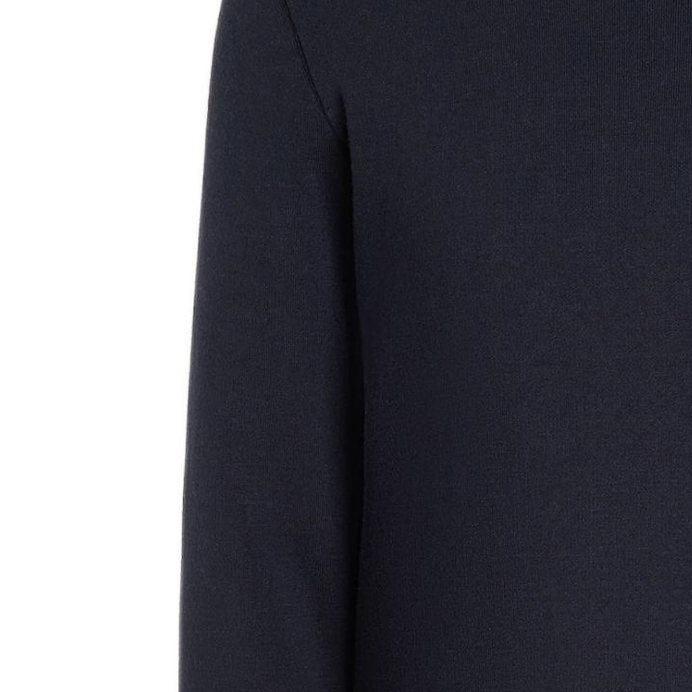 Sizing Jersey de punto con cuello redondo y rayas de manga larga Zegna azul marino. E8M91-110-B09