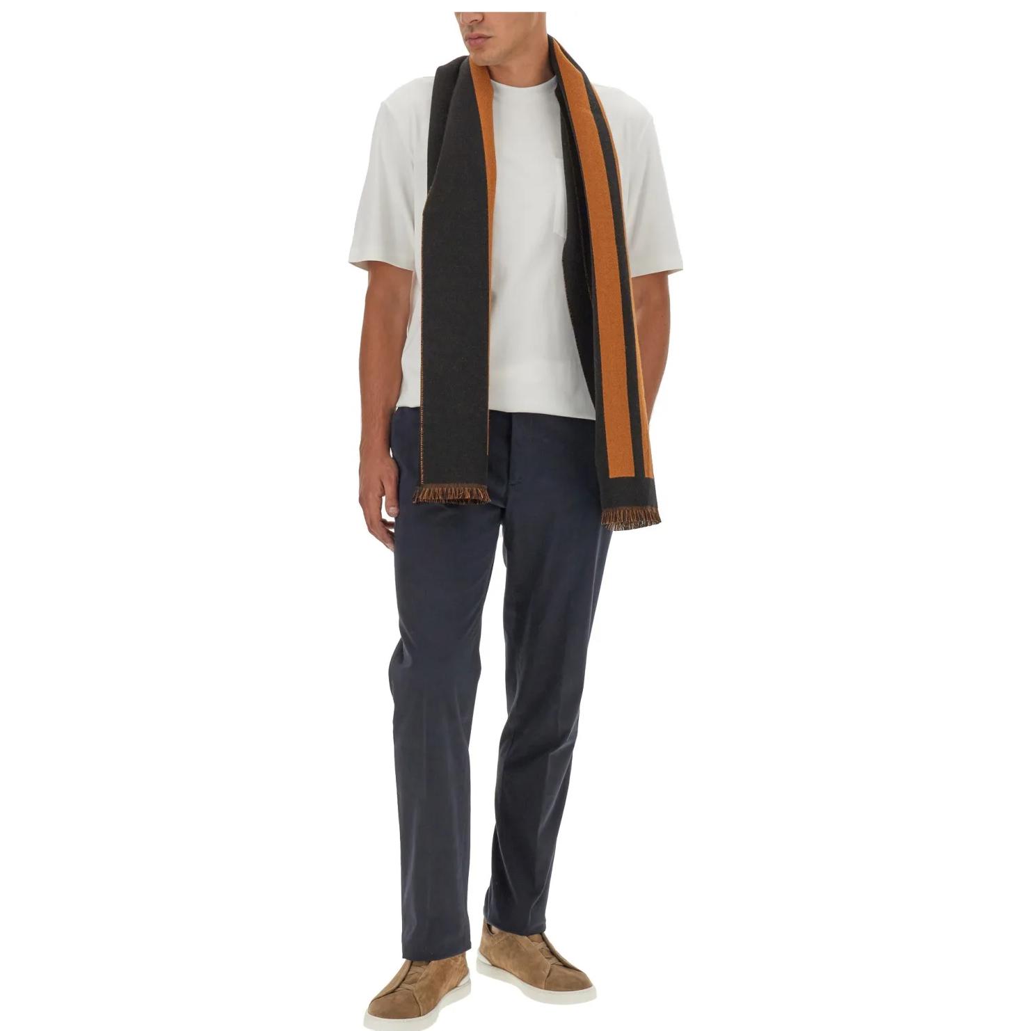 Shop Zegna 白色圓領純色口袋短袖T恤 UC385A6-C785-N00