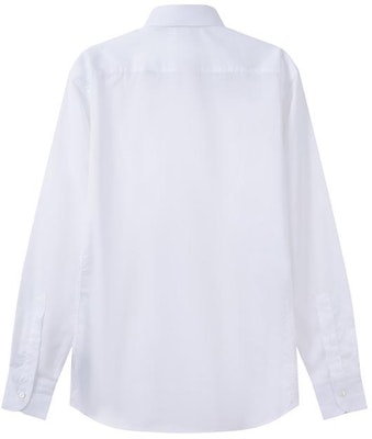 ゼニア ホワイト 長袖 無地 ボタンアップ シャツ. UCX20A6-SRF5-001 Lookbook ゼニア ホワイト 長袖 無地 ボタンアップ シャツ. UCX20A6-SRF5-001