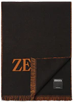 Zegna Wool Knit Scarf with Logo Print. Z4L50S24ABK1 Zegna Wool Knit Scarf with Logo Print. Z4L50S24ABK1