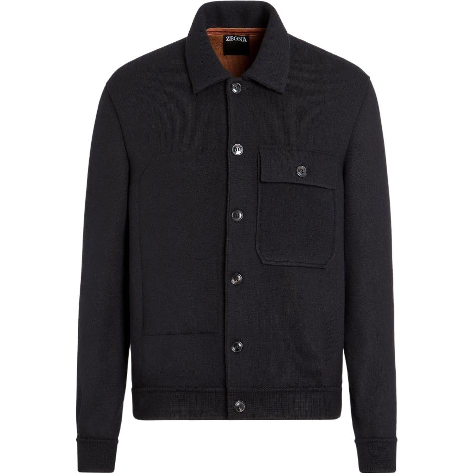 Zegna Black Single-Breasted Slim Fit Long Sleeve Jacket UAB20145-K09