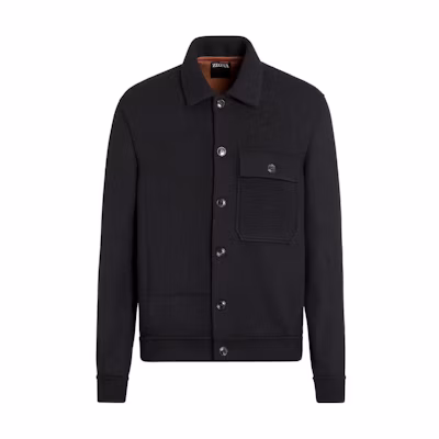 Zegna Black Single-Breasted Slim Fit Long Sleeve Jacket UAB20145-K09
