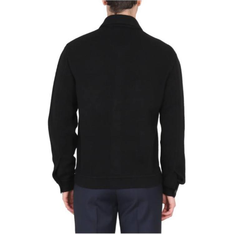 Lookbook 杰尼亚黑色单排扣修身长袖外套 UAB20145-K09