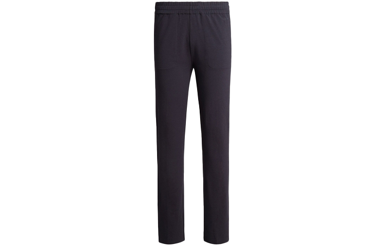 Zegna Classic Drawstring Solid Knit Casual Pants Navy Blue (). V8451-ZZP16-B09