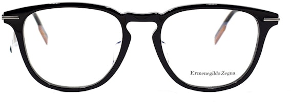 Zegna Elite Business Oval Eyeglass Frames for Men - Black Silver. EZ5224-D 005 Zegna Elite Business Oval Eyeglass Frames for Men - Black Silver. EZ5224-D 005